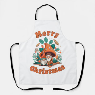 Retro Gnome Christmas Apron