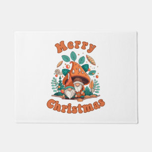 Retro Gnome Christmas Doormat
