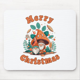 Retro Gnome Christmas Mouse Pad