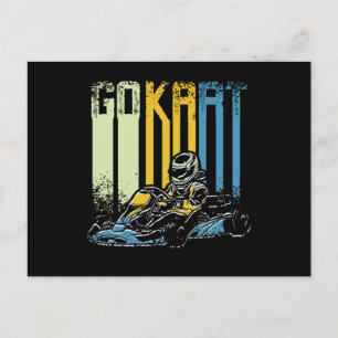Retro Go Kart Postcard