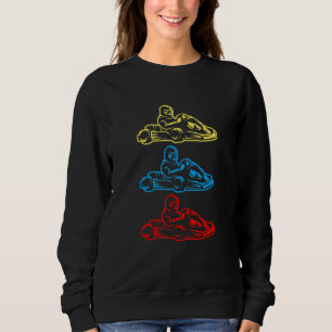 Retro Go Kart Racing - Race Driver Motorsport Go K Sweatshirt