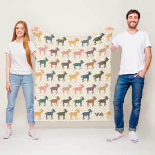 Retro Goat Blanket Cosy Farm Animal for Gift