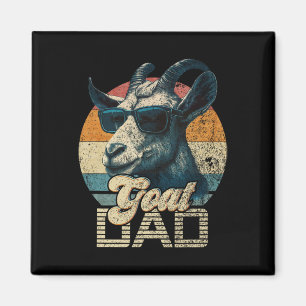 Retro Goat Dad Best Goat Daddy Funny Fathers Day Magnet