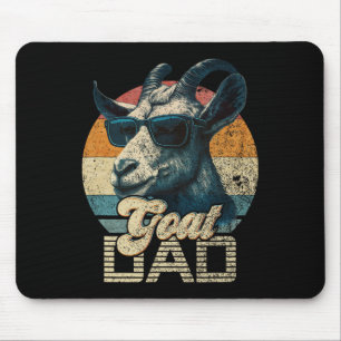 Retro Goat Dad Best Goat Daddy Funny Fathers Day  Mouse Pad