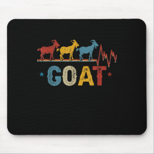 Retro Goat Heart Tee Xmas Valentines Day Gift Mouse Pad