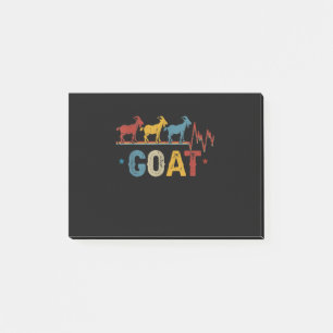 Retro Goat Heart Tee Xmas Valentines Day Gift Post-it Notes