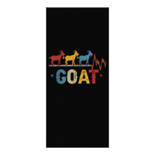 Retro Goat Heart Tee Xmas Valentines Day Gift Rack Card