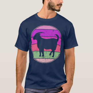 Retro Goat Vintage Goat Animal Farm Family Farmer T-Shirt