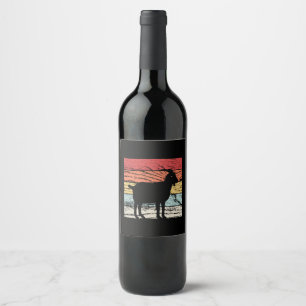 Retro Goat Wine Label