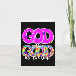 Retro God Is Good All The Time Worship Christian O Card