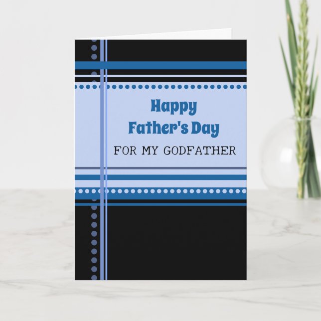 Retro Godfather Happy Father's Day Card (Front)