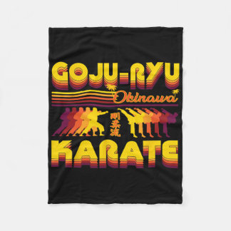 Retro Goju-ryu Karate Design Summer Outfit For Kar Fleece Blanket
