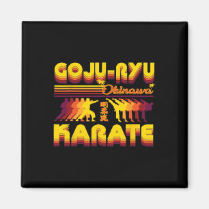 Retro Goju-ryu Karate Design Summer Outfit For Kar Magnet