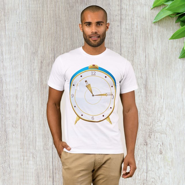 Retro Gold Alarm Clock with Blue Trim Timepiece  T-Shirt (Creator Uploaded)