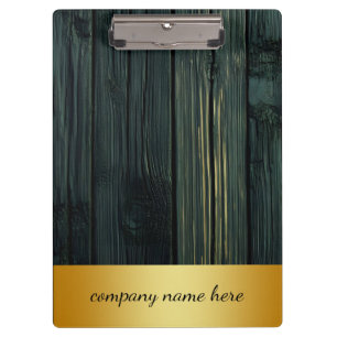 Retro Gold Badge Beige Bamboo Texture Pattern Clip Clipboard