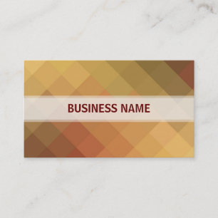 Retro Gold Diamond Pattern Business Card