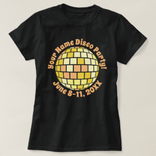 Retro Gold Disco Ball PERSONALIZED T-Shirt