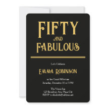 Retro Gold "Fifty and Fabulous" 50th Birthday