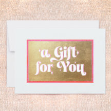 Retro Gold Gift Certificate