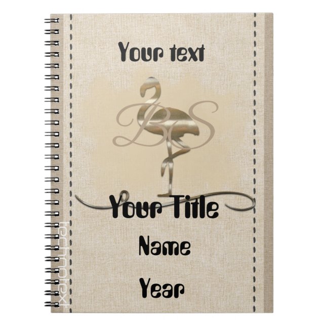 Retro Gold Holiday Vibe Notebook (Front)