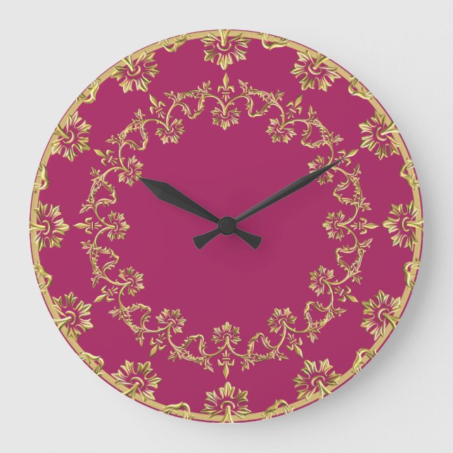 Retro Gold Large Clock (Front)