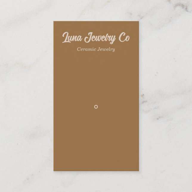 Retro Gold Minimal 1 Pin Jewellery Business Card (Front)