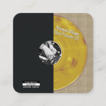 Retro Gold Vinyl Record Music Producer DJ