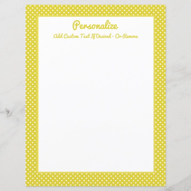 Retro Gold & White Polka Dot Pattern Personalise (Front)