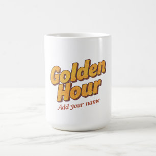 Retro Golden Hour - 90s Aesthetic Groovy Typograph Coffee Mug