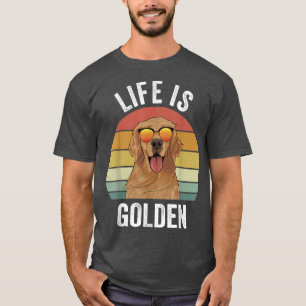 Retro Golden Retriever Funny Dog T-Shirt