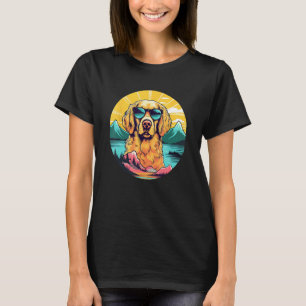 Retro Golden Retriever Men Women Kids 3 T-Shirt