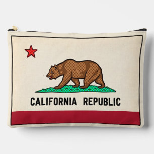 Retro Golden State Bear California Republic Accessory Pouch