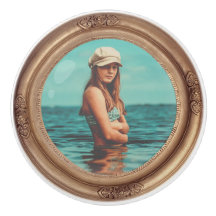 Retro Golden Stylish Portrait Photo display