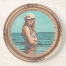 Retro Golden Stylish Portrait Photo display