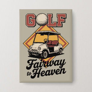 Retro Golf Cart Fairway To Heaver Funny Golfing