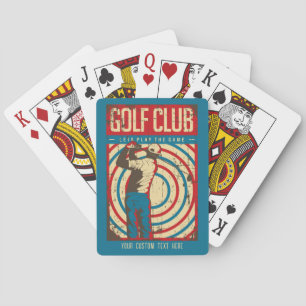 Retro Golf Club Personalised Playing Cards