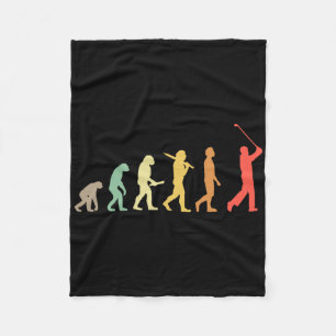 Retro Golf Evolution Gift For Golfers And Golf Pla Fleece Blanket
