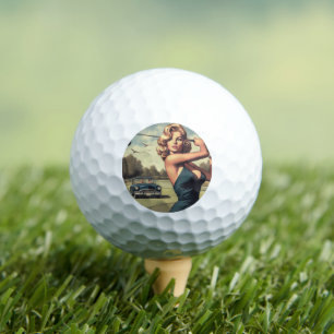 Retro Golf Girl Balls