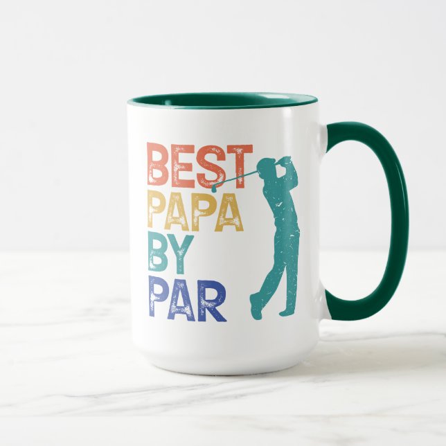 Retro Golfer - Best Papa By Par Mug (Right)
