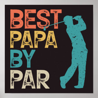 Retro Golfer - Best Papa By Par Poster