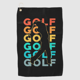 Retro Golfer Golf Towel