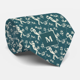 Retro Golfer Monogrammed Tie