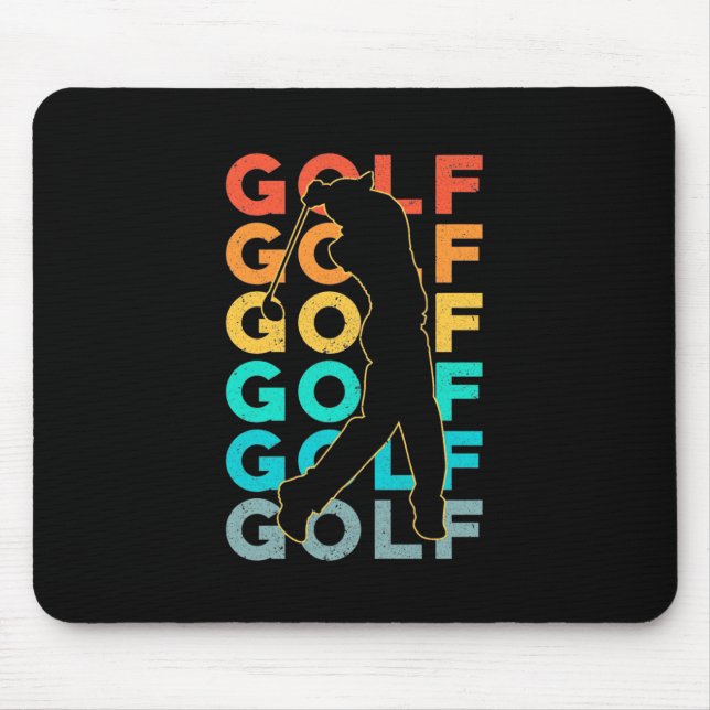 Retro Golfer Mouse Pad (Front)
