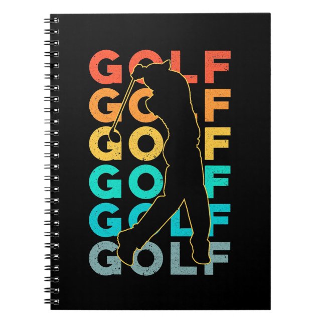 Retro Golfer Notebook (Front)