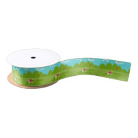 Retro Golfer Satin Ribbon