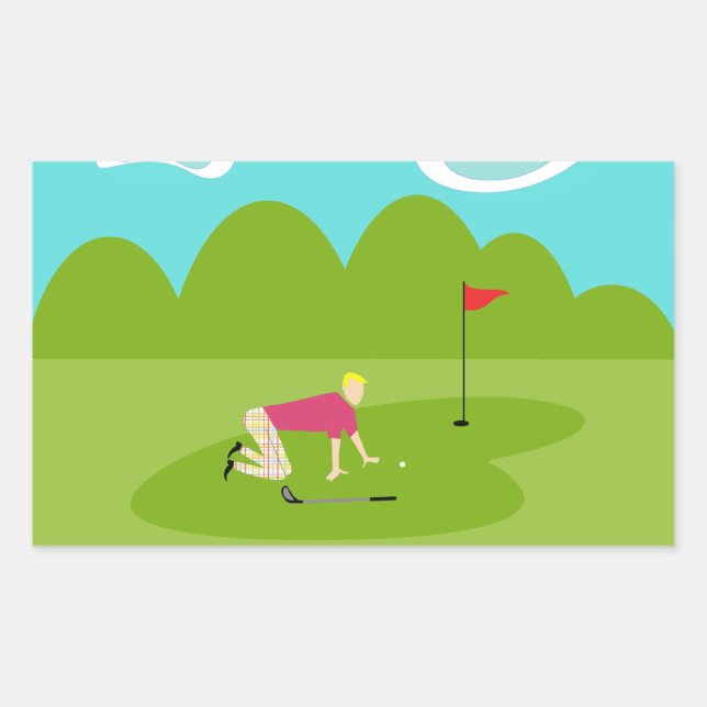 Retro Golfer Stickers (Front)