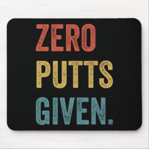 Retro Golfing Men Golf Player Women Zero Putts Giv Mouse Pad