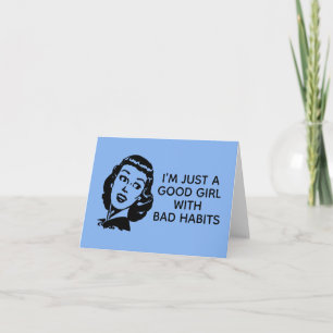Retro Good Girl Card