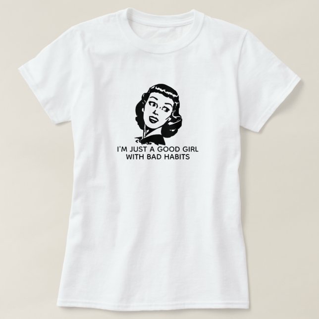 Retro Good Girl T-Shirt (Design Front)
