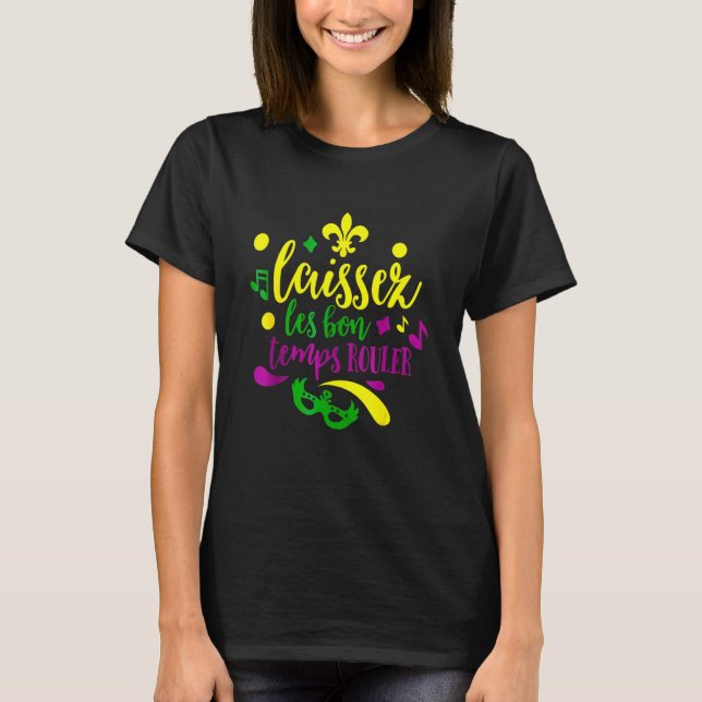 Retro Good Times Mardi Gras Parade Masquerade Part T-Shirt (Front)